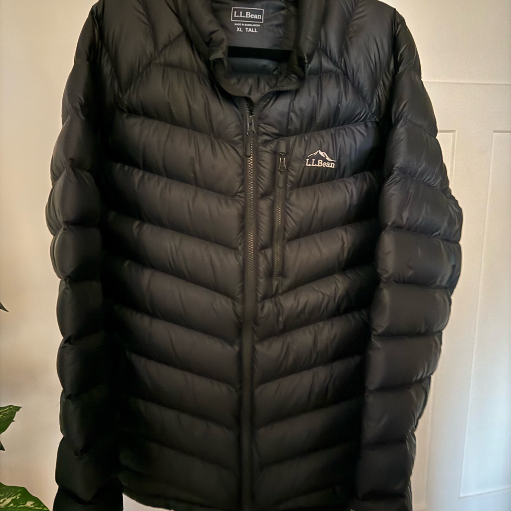 L.L. Bean Men's Black Quilted Packable Puffer Jacket